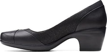 Load image into Gallery viewer, Clarks Emily Alexa Black Synthetic/Leather Combination 8 B (M)