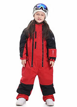 Load image into Gallery viewer, BUMDEEP Kid's Girls Boys One Pieces Ski Suits Jumpsuits Snowsuits Snowboard Waterproof Jackets (Red ,125cm)