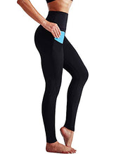 Load image into Gallery viewer, Neleus 2 Pack Tummy Control High Waist Running Workout Leggings,9017,Black,Blue,US S,EU M