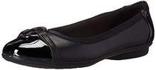 Load image into Gallery viewer, Clarks Women's Gracelin Wind Dress Flat Ballet, Black Leather/Synthetic, 60 M US
