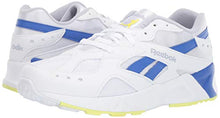 Load image into Gallery viewer, Reebok Unisex Adult's AZTREK Shoes, White/Cold Grey/Crushed Cobalt/Neon Lime 4 M US
