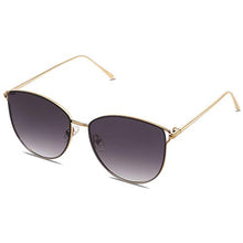 Load image into Gallery viewer, SOJOS Mirrored Flat Lens Fashion Sunglasses for Women SJ1085 with Gold Frame/Gradient Grey Lens