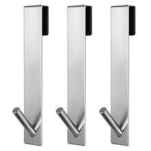 Load image into Gallery viewer, SUCUAYEO Shower Door Hooks, 7 Inches Silver 3 Pack, Over The Door Hooks for Bathroom Frameless Glass Shower Door, Extended Towel Hooks