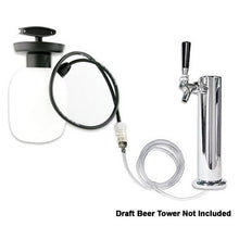 Load image into Gallery viewer, Kegco Deluxe Hand Pump Pressurized Keg Beer Cleaning Kit with 32 Ounce National Chemicals Beer Line Cleaner,Black