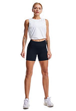Load image into Gallery viewer, THE GYM PEOPLE High Waist Yoga Shorts for Women Tummy Control Fitness Athletic Workout Running Shorts with Deep Pockets (Medium, Navy Blue)