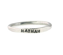 Load image into Gallery viewer, Teeny Tiny Stacking Sterling Silver Ring By Hannah Design Personalized Ring *shipping daily!*