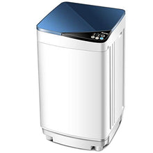 Load image into Gallery viewer, Giantex Full-Automatic Washing Machine Portable Washer and Spin Dryer 7.7 lbs Capacity Compact Laundry Washer with Built-in Barrel Light Drain Pump and Long Hose for Apartments Camping (White & Blue)