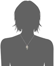 Load image into Gallery viewer, Two-Tone Sterling Silver and Rose Gold Over Sterling Silver Angel with Heart Pendant Necklace, 18"
