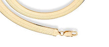 Load image into Gallery viewer, MiaBella Solid 18K Gold Over Sterling Silver Italian 10mm Flat Herringbone Chain Necklace for Women Men 17, 18, 20, 22 Inch 925 Made in Italy (20 Inches)