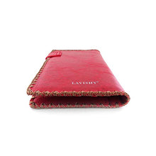 Load image into Gallery viewer, LAVISHY Embroidered Love Hummingbirds & Flower Vegan/Faux Leather Large Flat Wallet (Red)
