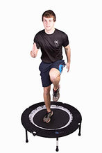 Load image into Gallery viewer, MaXimus PRO Folding Rebounder USA | Voted #1 Indoor Exercise Mini Trampoline For Adults With Bar | Best Home Gym for Fitness & Lose Weight| FREE Storage Bag, Resistance Bands, ONLINE & DVD Workouts | Already Assembled