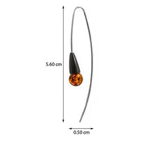 Load image into Gallery viewer, Honey Amber Sterling Silver French Collection Designer Earrings