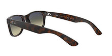 Load image into Gallery viewer, Ray-Ban RB2132 New Wayfarer Square Sunglasses, Matte Havana/Polarized Green Gradient Blue, 55 mm