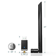 Load image into Gallery viewer, AC 1300M USB WiFi Adapter, 2.4G/5G Wireless WiFi Dongle For Windows 11 / 10/ 8/ 7/ XP Mac 10.7 to 10.15 Support Laptop Desktop PC Gaming