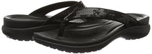 Load image into Gallery viewer, crocs Women's Capri V Sequin W Flip Flop, Black, 9 M US
