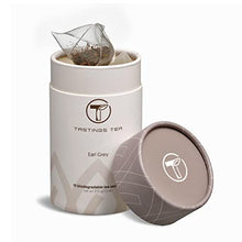 Load image into Gallery viewer, Tastings Tea Earl Grey Tea Bags, Organic Black Tea with Bergamot Oil with Subtle Citrus Notes – Sustainably Sourced and Small-Batch Blended (15 Sachets)