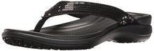 Load image into Gallery viewer, crocs Women's Capri V Sequin W Flip Flop, Black, 9 M US