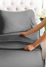 Load image into Gallery viewer, Queen Size Sheet Set - 4 Piece - Hotel Luxury Bed Sheets - Extra Soft - Deep Pockets - Easy Fit - Breathable & Cooling Sheets - Wrinkle Free - Comfy – Dark Grey Bed Sheets - Queens Sheets – 4 PC