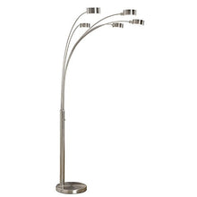 Load image into Gallery viewer, Artiva USA Micah - 5 Arc Brushed Steel Floor Lamp w/ Dimmer Switch, 360 Degree Rotatable Shades - Dim Options - Bright & Attractive - Solid Construction - Stainless Steel - Industrial & Mid-Century