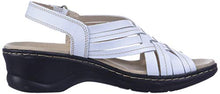 Load image into Gallery viewer, Clarks womens Lexi Carmen Sandal, White Leather, 9.5 US