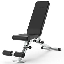 Load image into Gallery viewer, leikefitness Adjustable Weight Bench Foldable Workout Exercise Bench with Automatic Lock for Upright Incline Decline and Flat Full Body Exercise GM5810(BLACK)