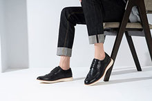 Load image into Gallery viewer, Jousen Men's Black Dress Shoes Brogue Lace Up Casual Dress Shoes for Men Wingtip Oxfords Shoes (AMY734 Black 10.5)