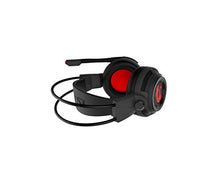 Load image into Gallery viewer, MSI DS502 Gaming Headset, Enhanced Virtual 7.1 Surround Sound, Ergonimic Design, Omnidirectional Microphone, Intelligent Vibration System, Red LED Lighting, PC/Mac
