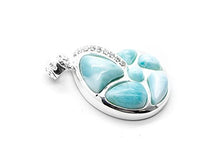 Load image into Gallery viewer, Larimar Pendant Gemstones with 925 Sterling Silver Classic Jewelry Women