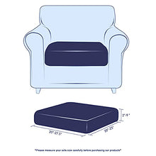 Load image into Gallery viewer, subrtex Leather Separate Cushion Covers Breathable Sofa Seat Slipcpvers for 1-2-3-4 Seaters Stretch Replacement for Furniture Protector (Small, Wine)
