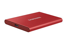 Load image into Gallery viewer, SAMSUNG T7 Portable SSD 1TB - Up to 1050MB/s - USB 3.2 External Solid State Drive, Red (MU-PC1T0R/AM)