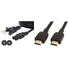 Load image into Gallery viewer, Amazon Basics Replacement Power Cable for PS4 Slim and Xbox One S / X - 6 Foot Cord, Black & High-Speed 4K HDMI Cable - 10 Feet