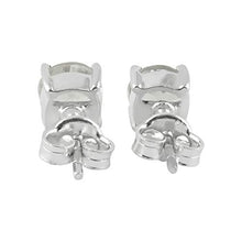 Load image into Gallery viewer, Starborn Danburite Faceted Round Post Earrings in Sterling Silver