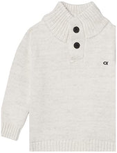 Load image into Gallery viewer, Calvin Klein Baby Boys' 3-Piece Sweater Set with Matching Button-Down Shirt and Pants, Linen Marled, 0-3 Months