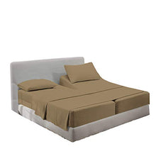 Load image into Gallery viewer, Split California King Sheets Sets for Adjustable beds-5 Piece Sheet Set-Hotel Luxury Premium 1800 Series Brushed Microfiber Sheet Set-Deep Pocket fits upto 16" Split California King Sheets Taupe