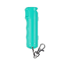Load image into Gallery viewer, SABRE Pepper Gel with Finger Grip and Snap Clip, 12-Foot (4 Meter) Range, UV Marking Dye, Ergonomic Finger Grip, Flip Top Safety, Supports RAINN, Mint Green