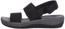 Load image into Gallery viewer, Clarks womens Arla Jacory Wedge Sandal, Black Solid, 8 US