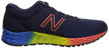 Load image into Gallery viewer, New Balance Kid's Fresh Foam Arishi V2 Bungee Running Shoe, Pigment/Coral Glow, 2 M US Little Kid