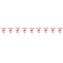 Load image into Gallery viewer, Beistle Plastic Cajun Crawfish Boil Pennant Banner Indoor/Outdoor Mardi Gras Theme Celebration Party Decorations Supplies, 10 by 12-Feet, White/Red