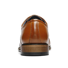 Load image into Gallery viewer, Bruno Marc Mens Lace Up Soft Cap-Toe Formal Dress Shoes, 2/Brown - 10 (Oxford)