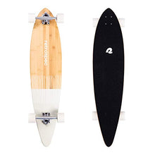Load image into Gallery viewer, Retrospec Zed Pintail Longboard Skateboard Complete Cruiser | Bamboo & Canadian Maple Wood Cruiser w/Reverse Kingpin Trucks for Commuting, Cruising, Carving & Downhill Riding