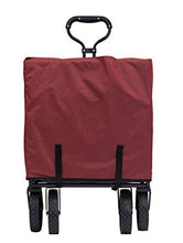 Load image into Gallery viewer, Mac Sports Collapsible Outdoor Utility Wagon with Folding Table and Drink Holders, Maroon