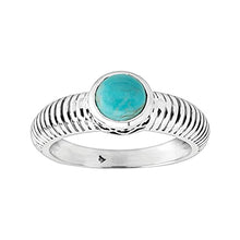 Load image into Gallery viewer, Silpada 'Blue Ridge' Reconstituted Mojave Turquoise Ring in Sterling Silver, Size 9
