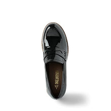 Load image into Gallery viewer, DREAM PAIRS Black Loafers Shoes Women, Slip On Platform Chunky Penny Heeled Lug Sole Loafers for Women Dressy and Work, Womens Business Casual Shoes, Black-pat, Size 7.5, Sdls2319w