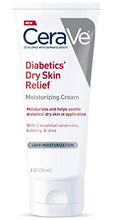 Load image into Gallery viewer, CeraVe Moisturizing Cream for Diabetics’ Dry Skin | Urea Cream with Bilberry for Face and Body | Fragrance Free & Paraben Free | 8 Ounce
