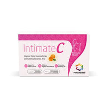 Load image into Gallery viewer, NutraBlast IntimateC Vaginal Odor Suppositories | 250mg Ascorbic Acid | Supports Odor Control | Helps Relieve Vaginal Discomfort | Helps Promote Healthy pH | Made in USA (7 Count)