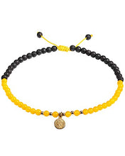 Load image into Gallery viewer, Lightock Anklets for Women Lava Rock Bracelet Essential Oil Diffuser Healing Crystal Energy Ankle Bracelets (Lava Stone/Yellow Agate)