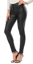 Load image into Gallery viewer, ECUPPER Women Black Faux Leather Stretch Sexy Pant Fleece Lined 29" Inseam-Regular 5XL-48
