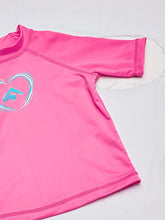 Load image into Gallery viewer, Kanu Surf Girls' Karlie UPF 50+ Sun Protective Rashguard Swim Shirt, Seafoam Neon Pink, 12