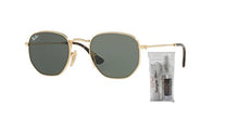 Load image into Gallery viewer, Ray-Ban RB3548N HEXAGONAL 001 48M Gold/Green Sunglasses For Men For Women (SMALL).