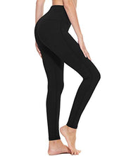 Load image into Gallery viewer, BALEAF Women's Yoga Leggings High Waisted Tummy Control Pants Non See-Through Fabric Black Size L